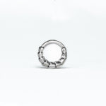 AARO Cyborg Clicker Hoop Septum Nose Ring in Silver
