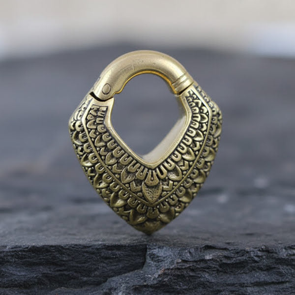 MYU Mandala Clicker Ear Weights in Brass | 5 mm (4g)