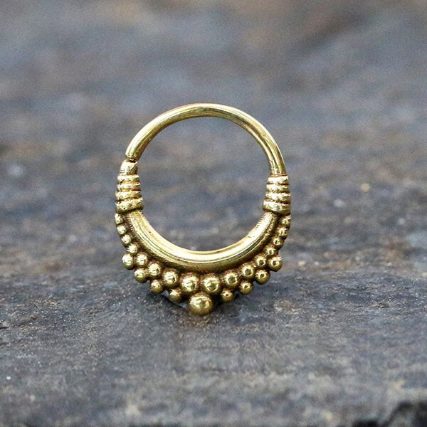 BIASA Seamless Septum Ring in Gold | 16 gauge