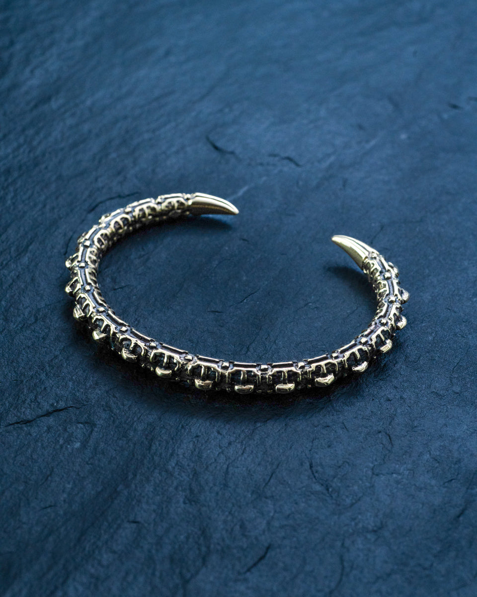 Gold dragon bangle for men