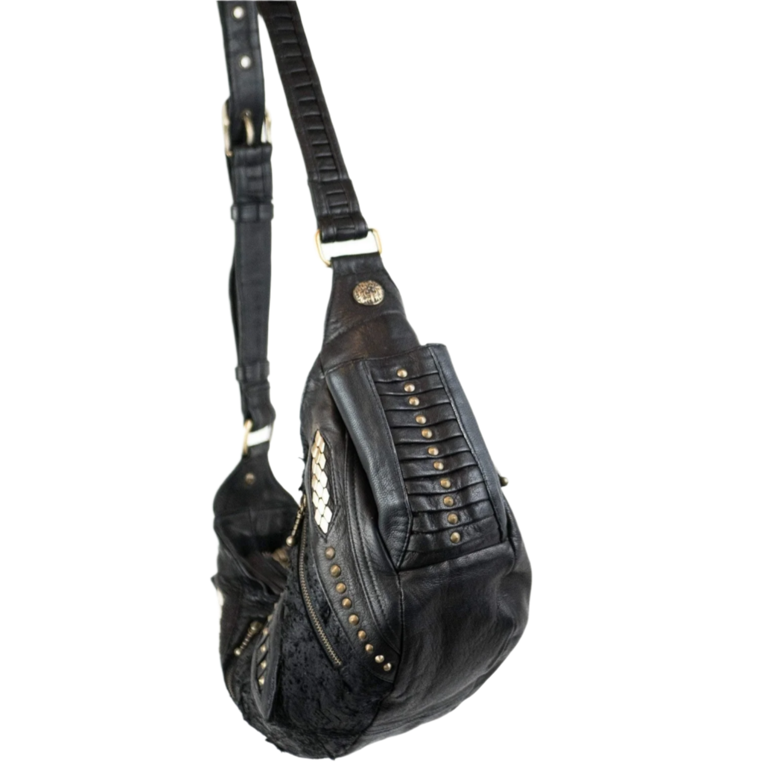 Nebula Unisex Leather Off Shoulder Cross Body HandBag