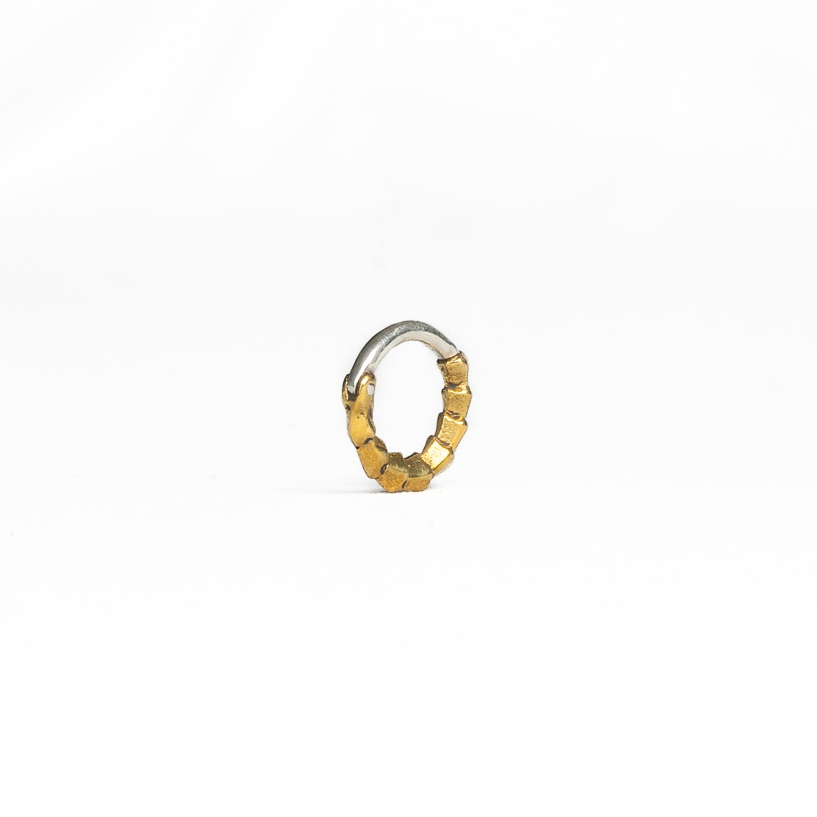 AARO Cyborg Seamless Hoop Septum Nose Ring in Gold | 18 gauge
