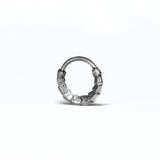 AARO Cyborg Clicker Hoop Septum Nose Ring in Silver