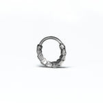 AARO Cyborg Clicker Hoop Septum Nose Ring in Silver