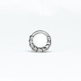 AARO Cyborg Clicker Hoop Septum Nose Ring in Silver