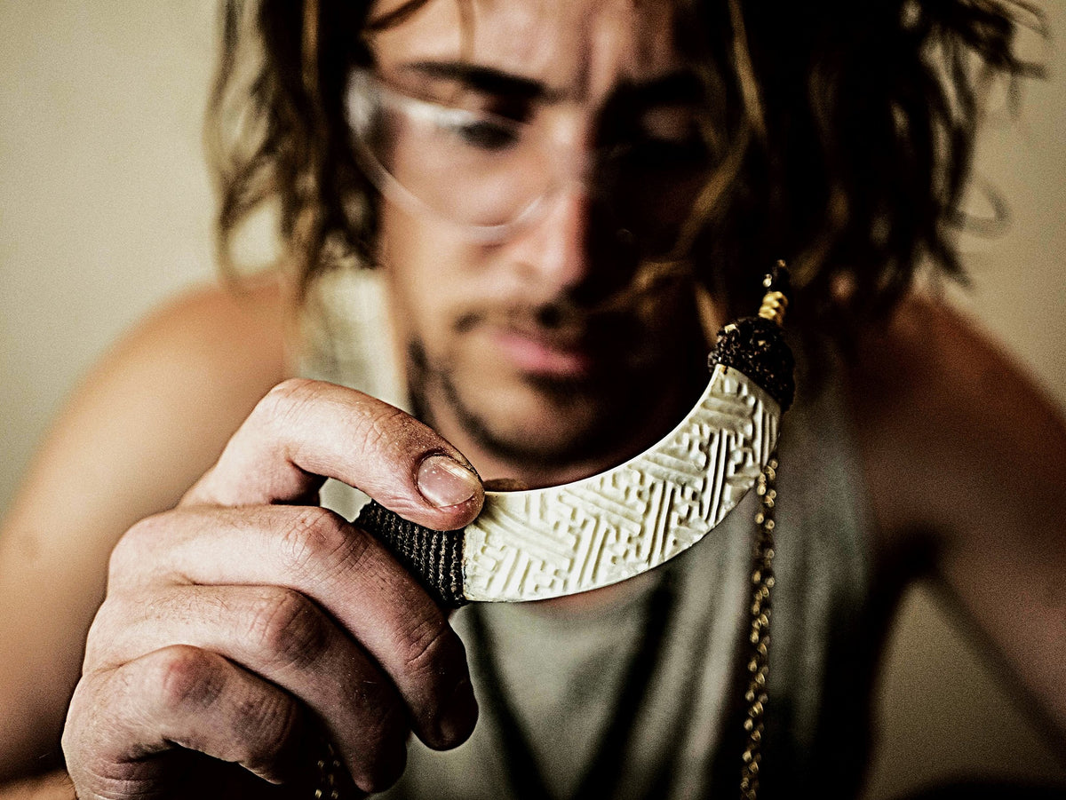 Sculpting a Kaya Movement design by hand.