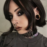 DARMA — Clicker de septum en laiton, tige en argent 925