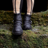 MAGMA Wasteland Bottines de combat en cuir clouté