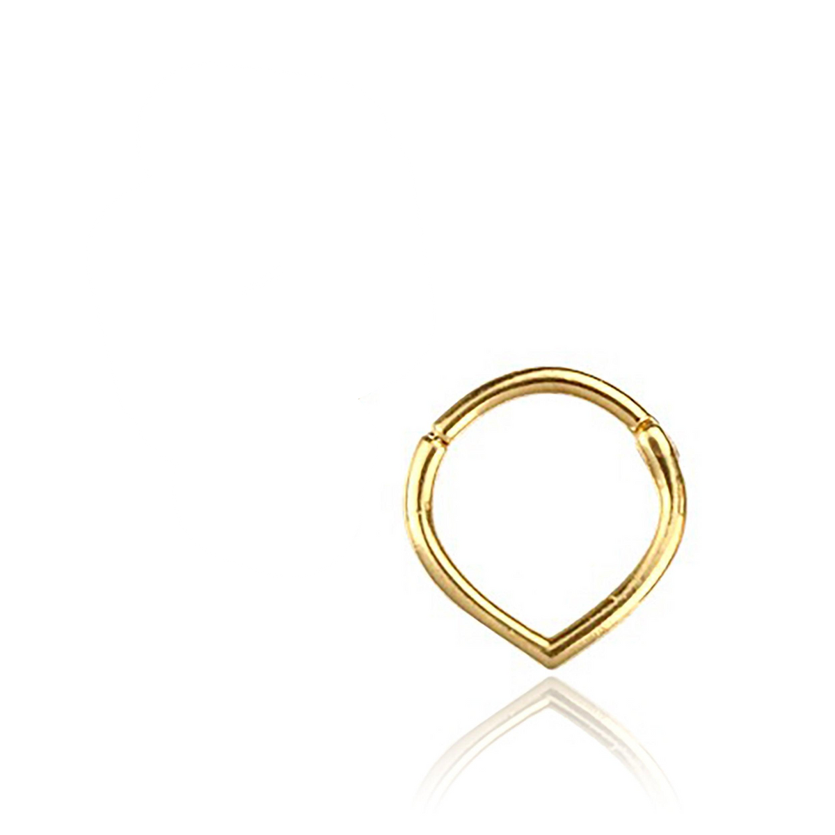 TIKA goutte Septum Clicker Ring en or | calibre 16