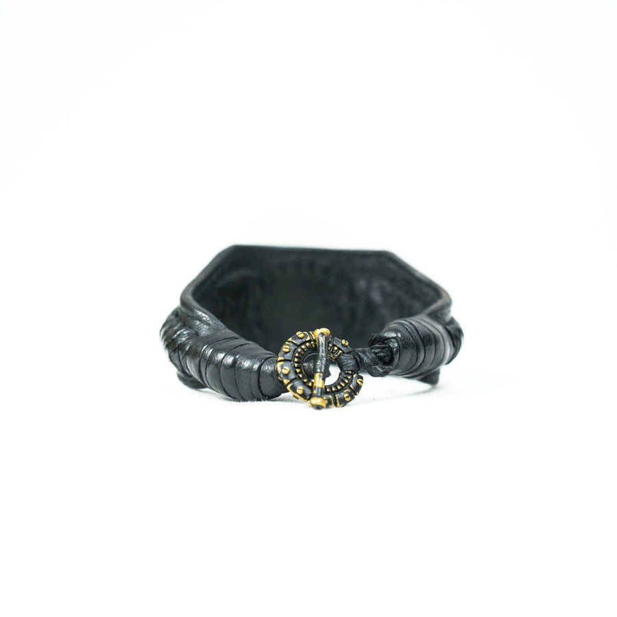 Kaya Movement Bracelets & Bangles ANOM Leather Bracelet with Amethyst