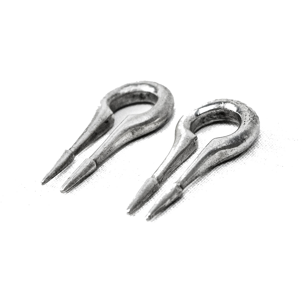 CALYPSO minimalistes en forme de serrure Poids d’oreille en Argent 925 | calibre 2