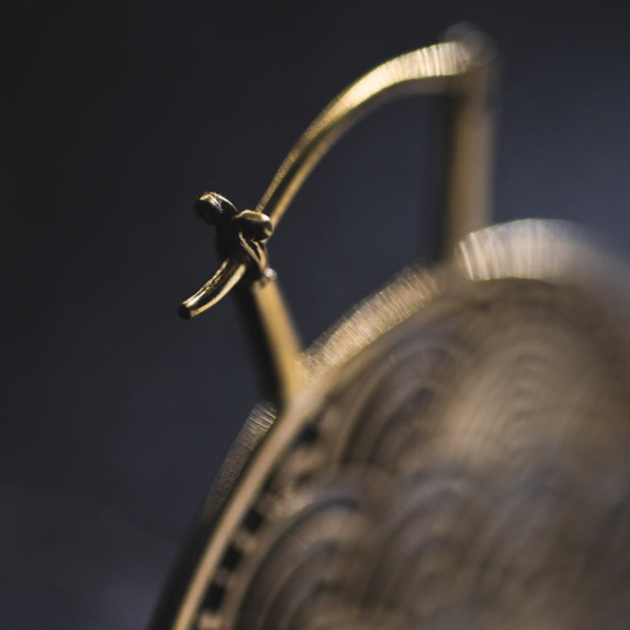 SEIGAIHA Boucles d'Oreilles Disque Géométrie Japonaises surdimensionnées en Or | calibre 16