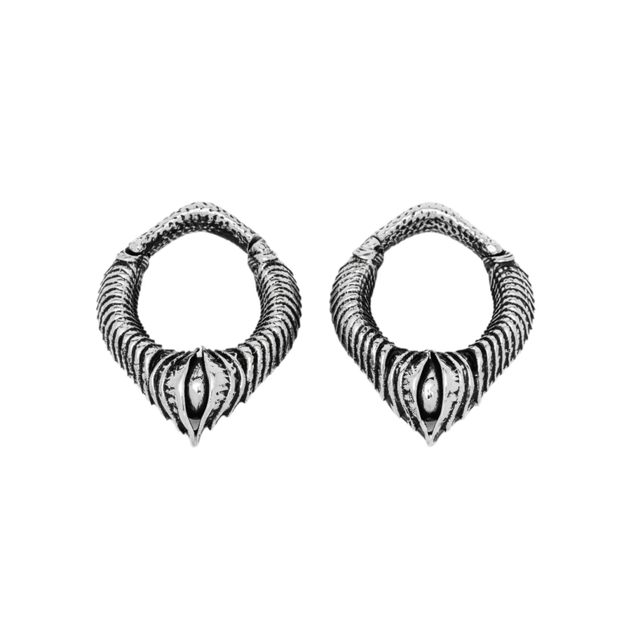MARVDASHT Petits poids d'oreille biomécaniques Clicker en laiton argenté | 2 jauge