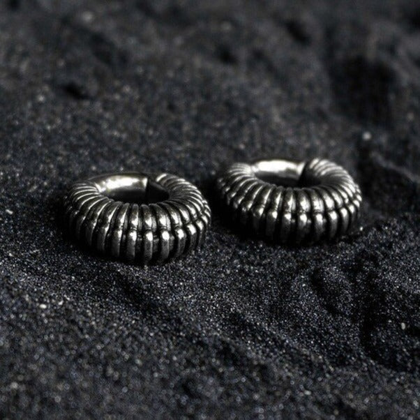 TRILOBITE Small Biomechanical Clicker Ear Weights in Silver 925 | 2 gauge