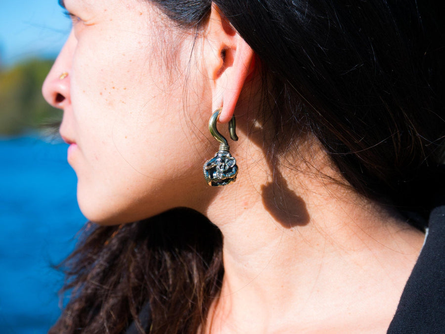 GANESH Tribal Ear Weights en or | calibre 6 