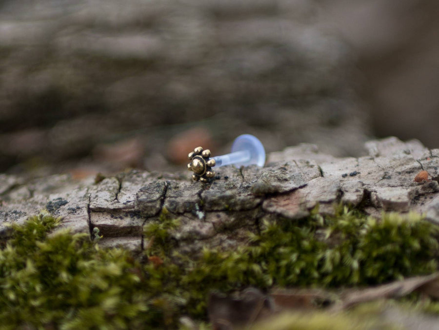 Boucle d'oreille Labret Fleur LUST en Argent | calibre 16