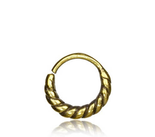 TIARA Seamless Nose Ring in Gold | 18 gauge