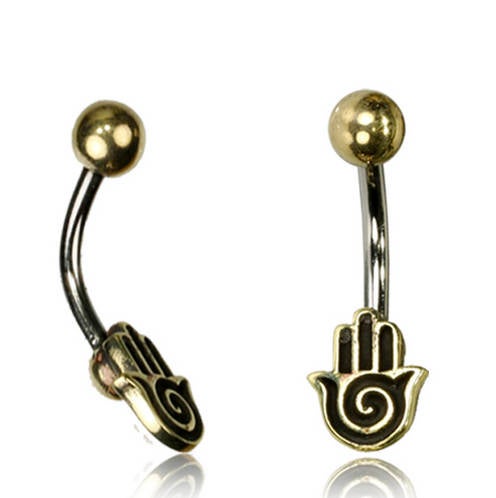 HAMSA HAND — Piercing de ombligo