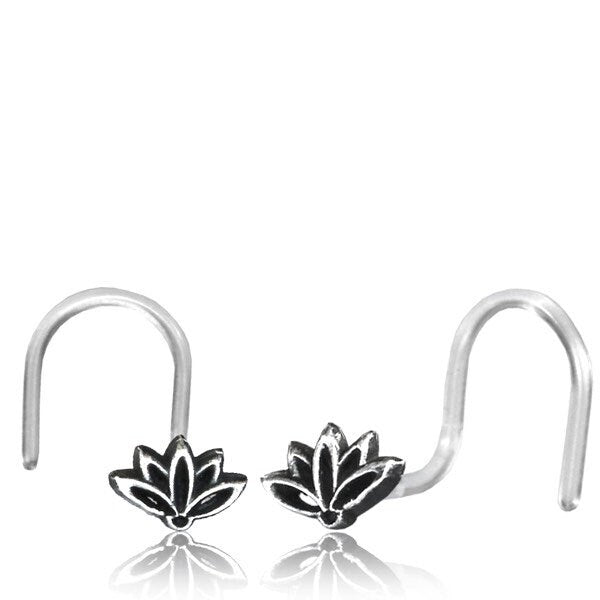 Flower Node Pin LOTUS Flower Nose Pin Stud in Gold | 18 gauge – Kaya Movement