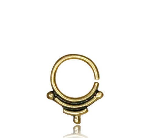 ZYRE Tribal Septum Ring in Gold | 18 gauge