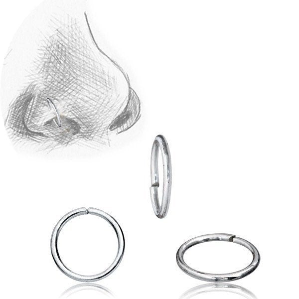 INDUS Seamless Minimalist Hoop Ring in Silver | 20 gauge