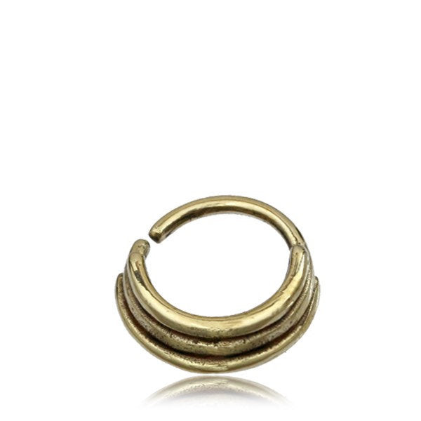 Anneau Septum TRIA en laiton doré | calibre 18