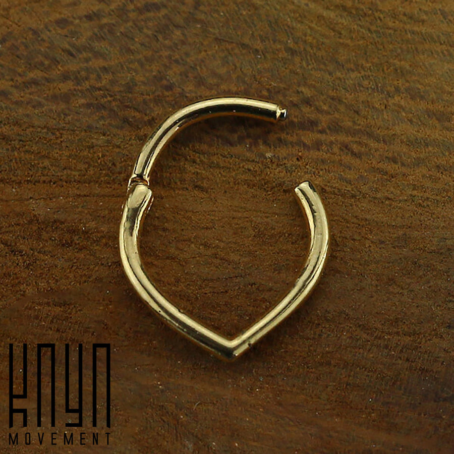 TIKA Teardrop Septum Clicker Ring en or | calibre 16