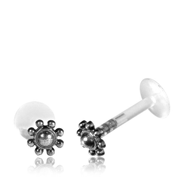 Boucle d'oreille Labret Fleur LUST en Argent | calibre 16