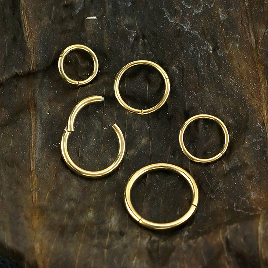 AMOI Clicker Nose Ring in Gold | 20, 18, 16 or 14 gauge