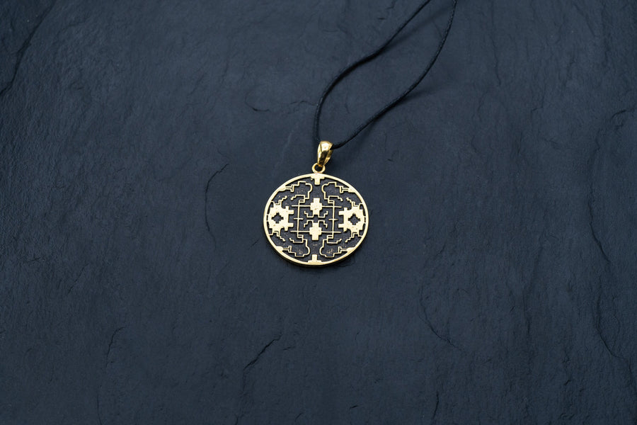 Shipibo pendant - Trippy jewelry - Shamanic pendant - Psychedelic pendant - Ayahuasca - Shipibo - Icaro - Shaman necklace - LSD