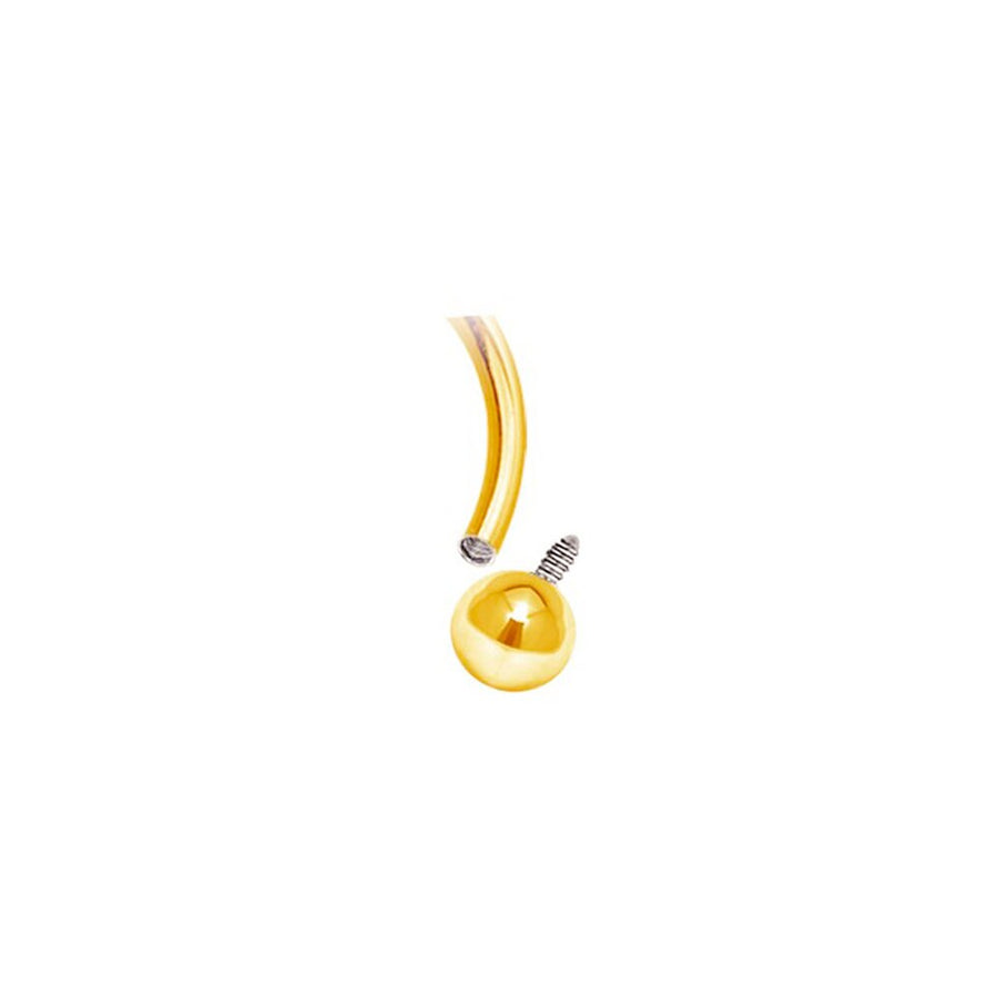 316L Steel PVD Gold Circular Barbell Septum "LUMA" - 1.2mm: 6mm, 8mm and 10mm Diameters - Minimalist Jewelry for Nose, Tragus, Lobe
