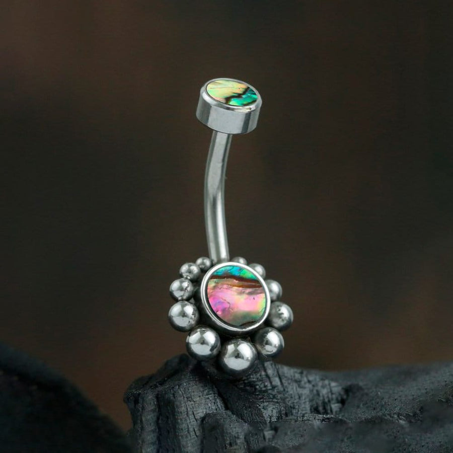 Bohal Navel Jewelry - Boho Essence with Abalone Shell - 316L Surgical Steel - Natural and Bohemian Elegance