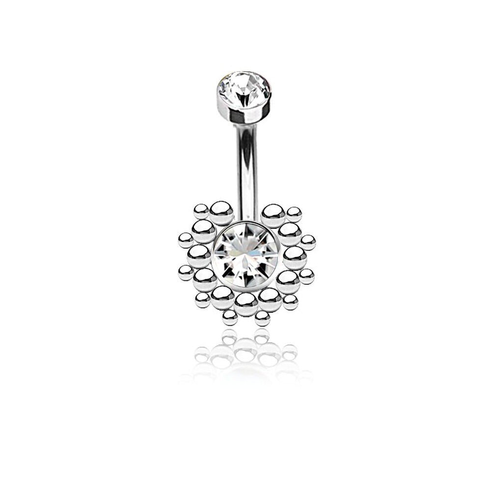 SIRA — Piercing de nombril géométrique, zircon