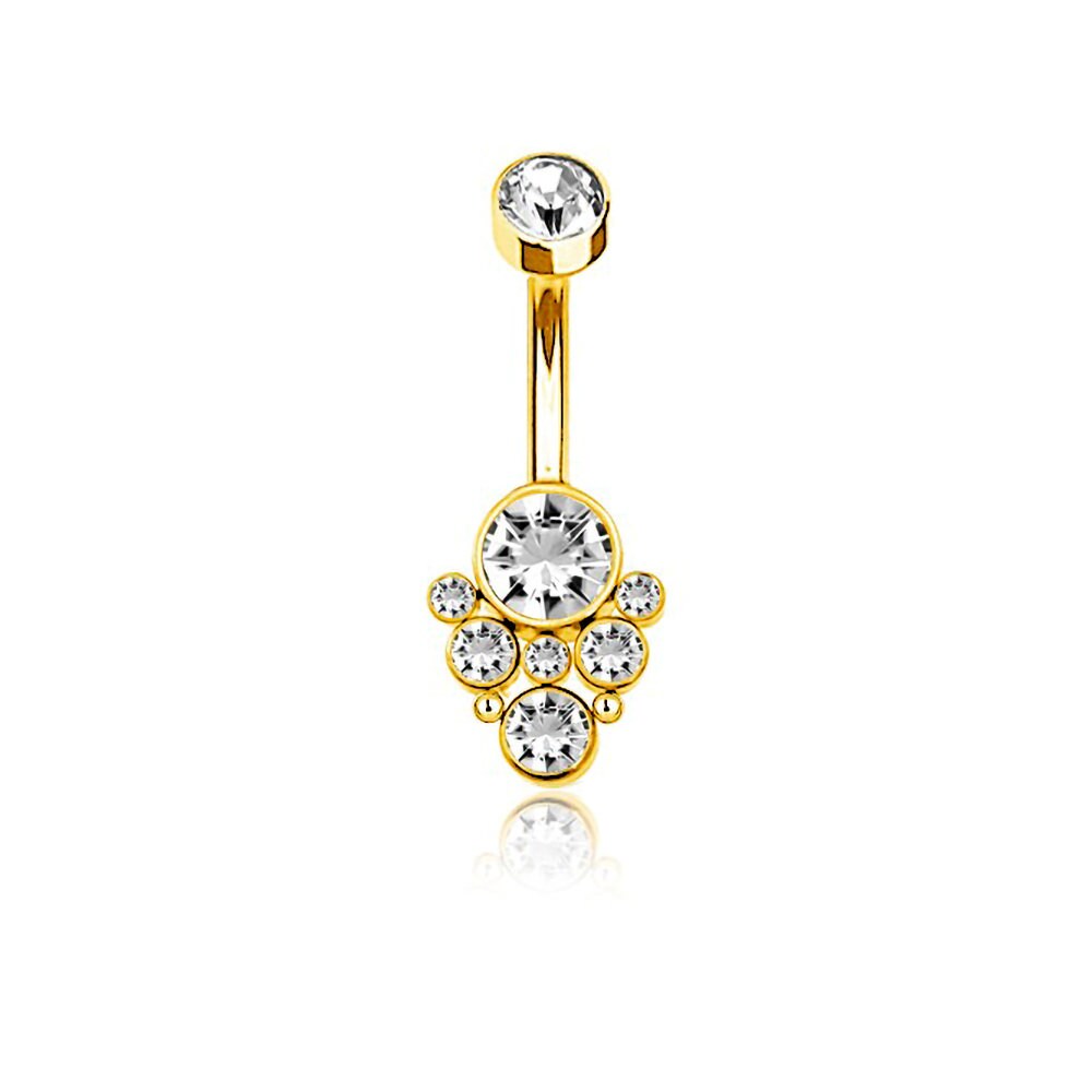 OCTRA — Piercing de nombril, huit zircons