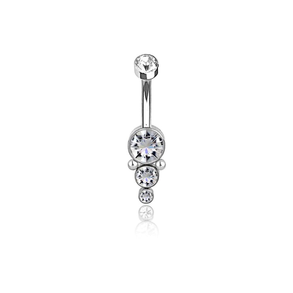 XALE — Piercing de nombril, quatre zircons