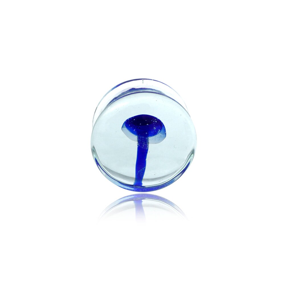 PSYLIA — Plug champignon bleu en verre