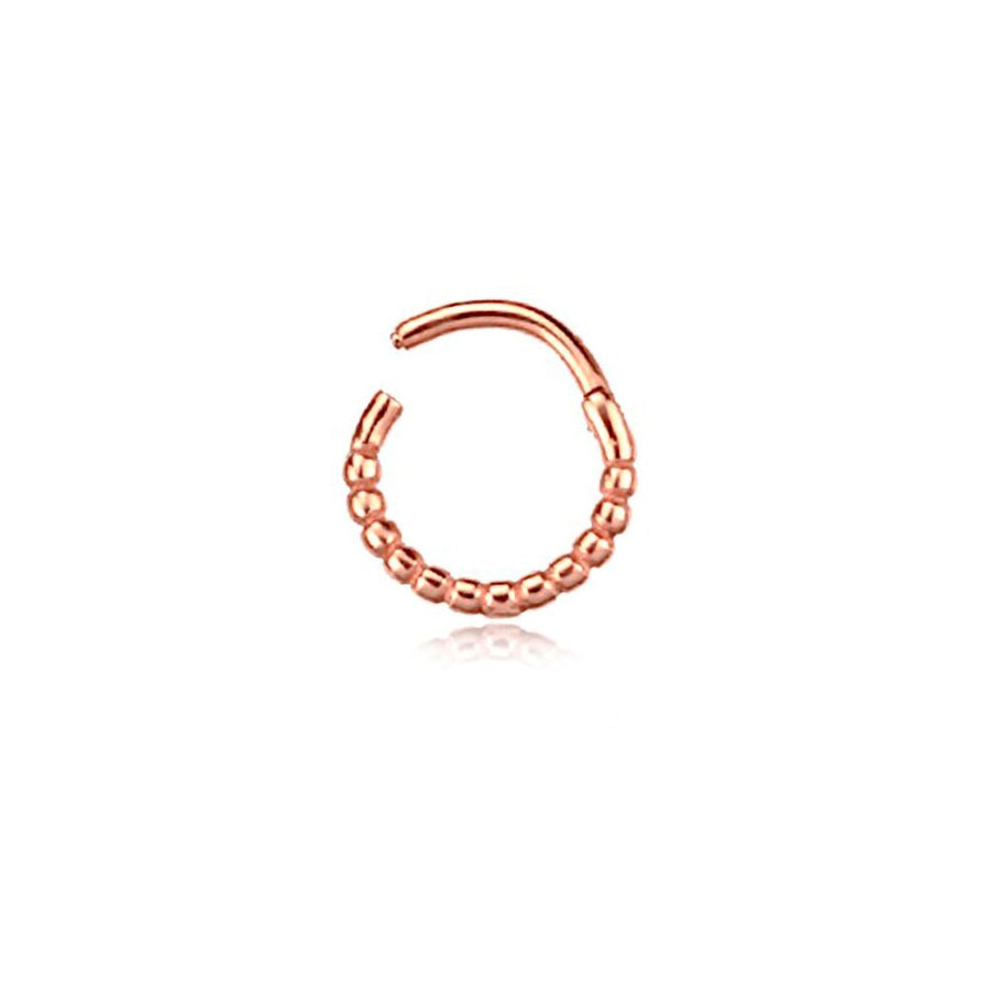 Liora Elegant Septum - Rose Gold Jewelry for Nose, Tragus, Lobe - Subtle Shine for Everyday Elegance - Stainless steel 316L - 1.2mm - 8mm