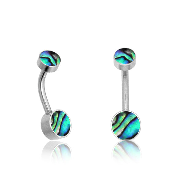 Abalone and shell navel piercing