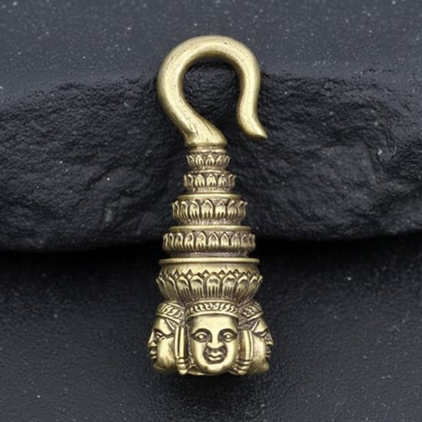 ANGKOR WAT Heavy Ear Weights in Gold | 6 gauge