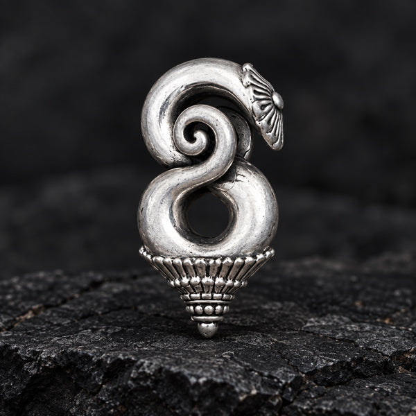 PENAN BORNEO tribaux Poids d’oreille en laiton blanc | calibre 2