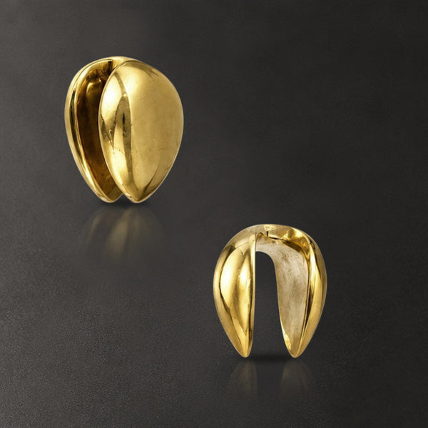 OLO goutte minimalistes Poids d’oreille in Gold | Calibre 5/8 ou 9/16