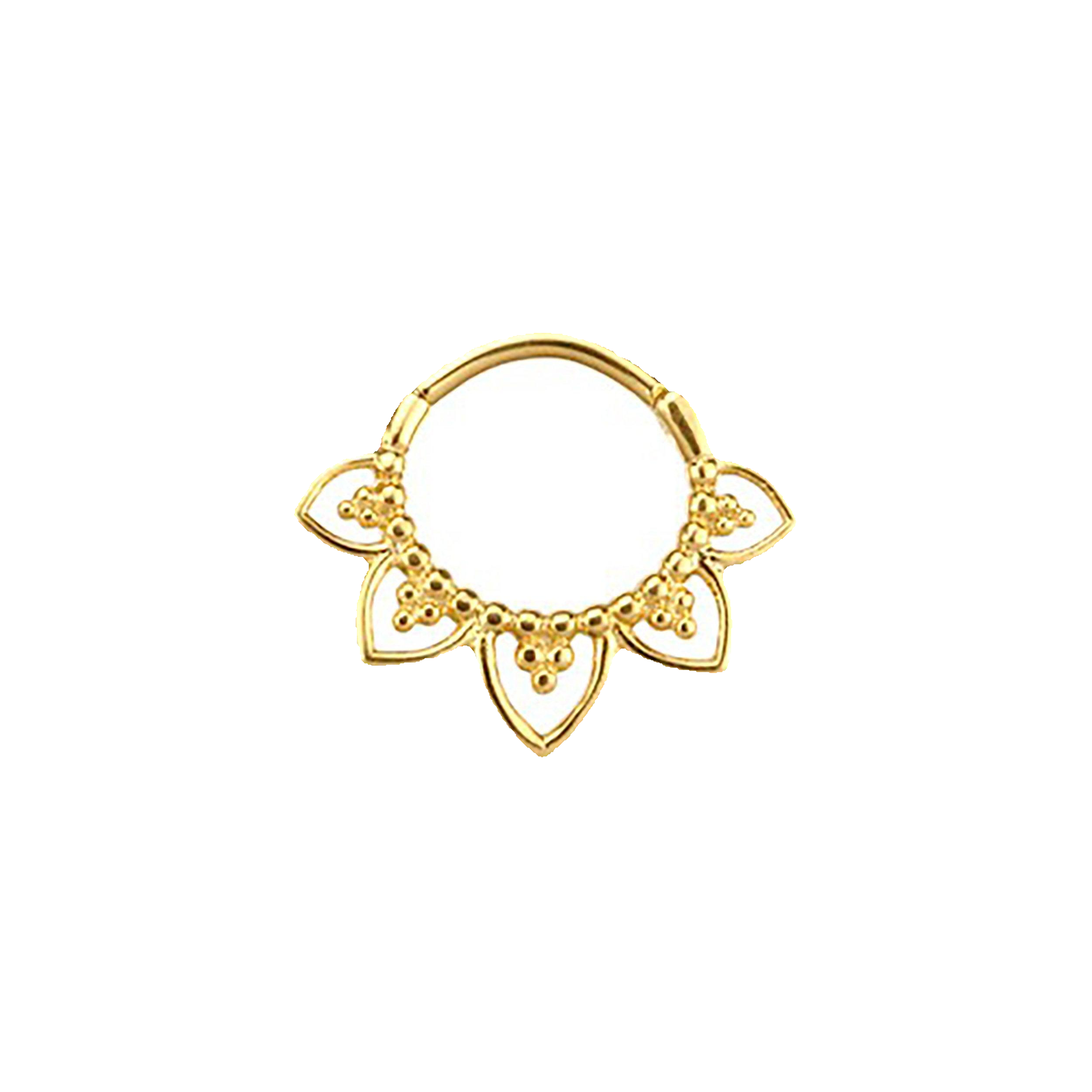 MAWAR Septum clicker fleur de lotus en Or | calibre 16